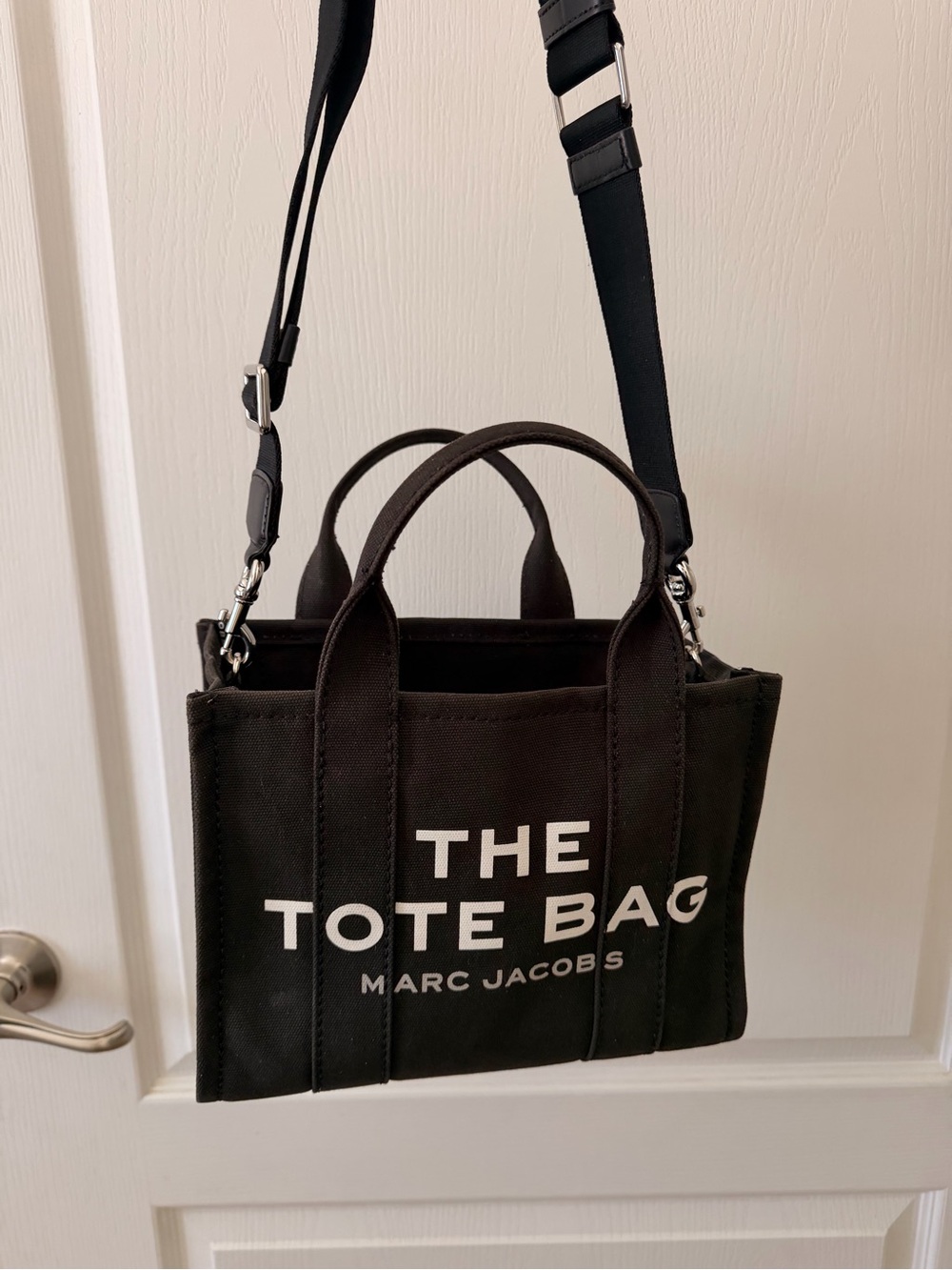 Marc Jacobs Black Canvas Small Tote Bag - Picture 2 of 9
